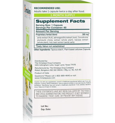 Himalaya, suplemento de Hierbas para el Bienestar Emocional. 60 Vcaps