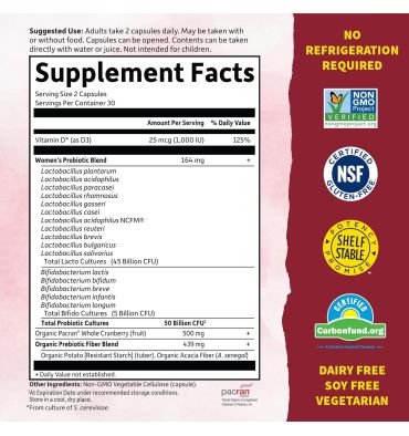Probióticos Sistema Urinario 50 Billones. 60 Vcaps
