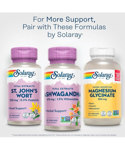 Solaray, Ashwagandha soporte Herbal. 60 Vcaps