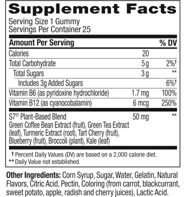 Pre Game Energetizante sabor Blackberrie, 25 gomitas