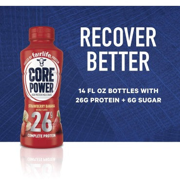 Licuado de Proteína sabor Fresa y Plátano 26 Gr. 12 pack