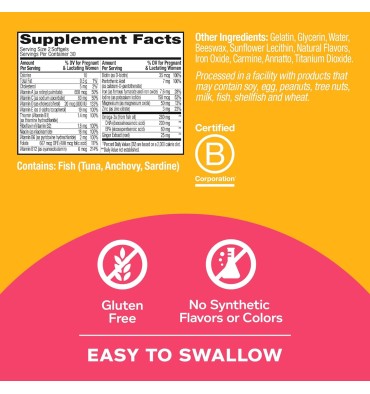 Multivitamínico Prenatal + DHA. 60 softgel