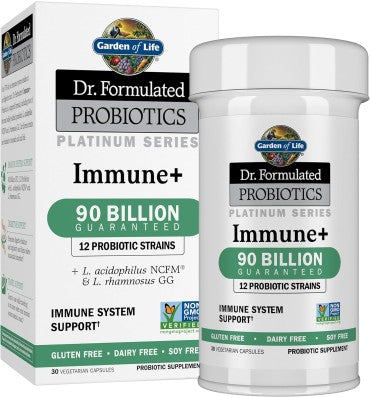Garden of Life Dr. Formulated, Probióticos Platinum soporte sistema Inumne 90 billones. 30 caps