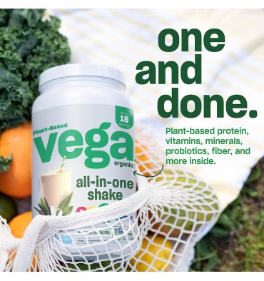 VEGA ONE ORGANIC, sabor Vainilla Francesa. 344 gr.