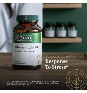 Gaia Herbs Pro, Raiz de Ashwagandha 700 soporte Inmunulógico. 120 Vcaps