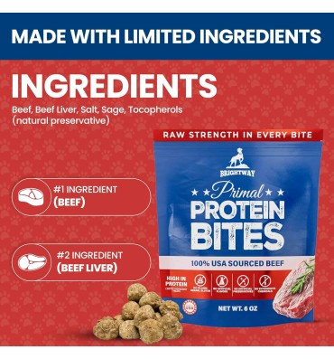 Snacks de Proteína de Carne, Freeze Dried para Perros. 6 oz.