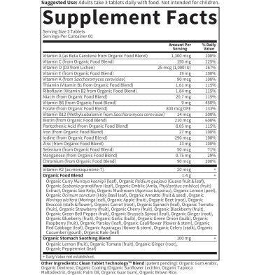 Multivitamínico Orgánico Prenatal, 1 Diaria.