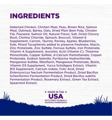 Alimento Natural para Cachorros raza Grande, Pollo, Salmon Arroz. 13.6 kg.