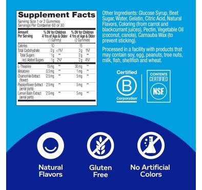 Gomitas de Melatonina para Niños sabor Raspberry, 50 Gomitas