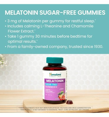 Melatonina (3 mg) Libre de Azúcar sabor Fresa. 60 gomitas