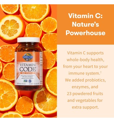 Garden of Life Vitamin Code, Vitamina C Raw, soporte Sistema Inmune. 2 opc