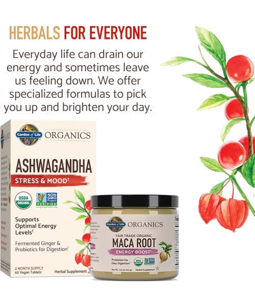 Garden of Life Organics, Ashwagandha. 60 Vtabs