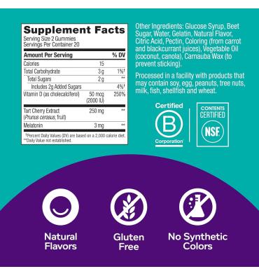 Gomitas de Sueño para Recuperación Muscular. 40 gomitas