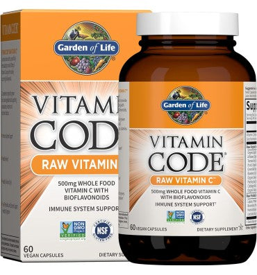 Garden of Life Vitamin Code, Vitamina C Raw, soporte Sistema Inmune. 2 opc
