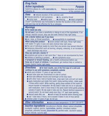 Hisopos Nasales para el Resfrío, Alivio Inmediato. 20 hisopos