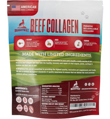 Péptidos de Colágeno Natural de Bovino Grass Fed, tipo I y III, para Perros. 283.5 gr