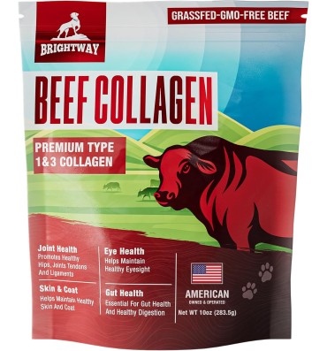 Péptidos de Colágeno Natural de Bovino Grass Fed, tipo I y III, para Perros. 283.5 gr