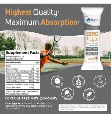 ZeroLyte Electrolitos sin Azúcar sabor Cíticos Salados. 30 sobres