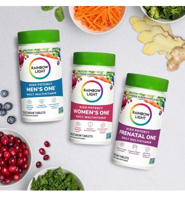 Mutlivitamínico Prenatal Rainbow Light One. 120 Vcaps.