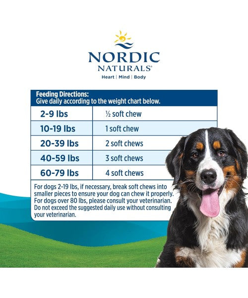 Nordic Naturals, Joint Support and Omega para Perros. 30 chews.