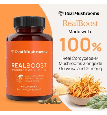 "Real Boost"; Mezcla de Hongos . 60 caps