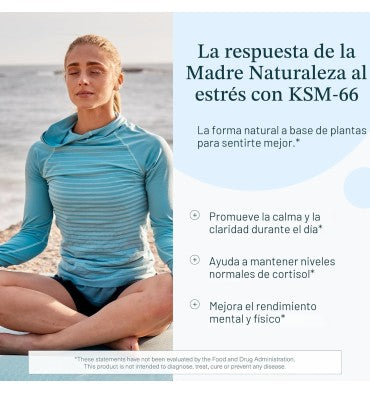 Youtheory, Ashwagandha  y Cúrcuma. 60 unidades