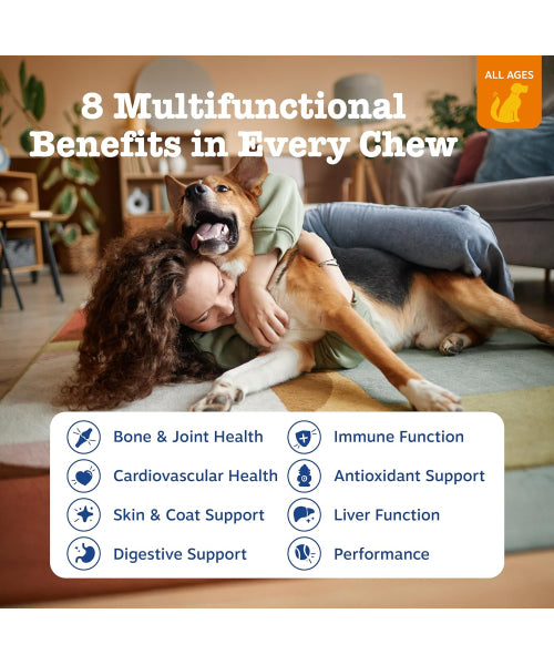Zesty Paws, 8 in 1 Multivitamin Bites, para Perros sabor crema de cacahuate. 90 chews