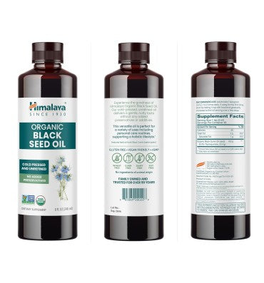 Organic Black Seed Oil, Cold Pressed and Unrefined. 8 oz
