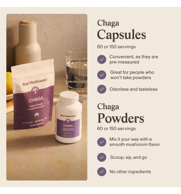 Hongo Chaga Orgánico "Bienestar Femeninoorte Digestivo". 4 opc