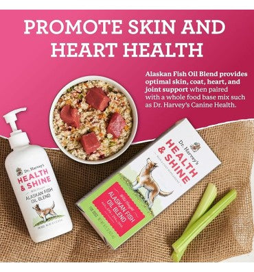 Health and Shine Alaskan Fish Oil Blend for Dogs. 454 ml.