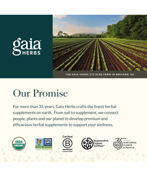 Gaia Herbs, Raíz de Ashwagandha y Hongo Cordiceps Orgánico. 60 Vcaps