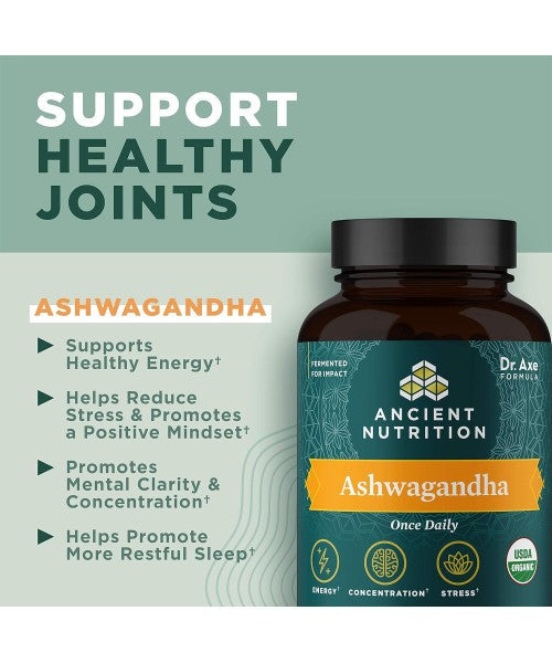 Ancient Nutrition, Ashwagandha Orgánica. 30 tabletas