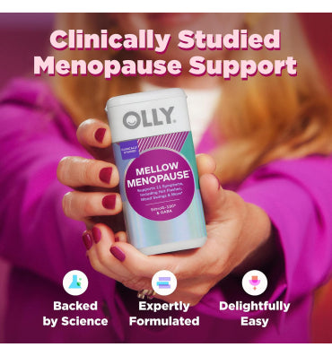 OLLY, Mellow Menopause, soporte Bienestar Femenino. 30 softgel