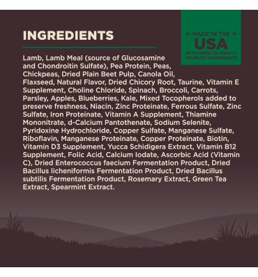 Alimento para Perro sin Granos, Alto en Proteína Cordero.