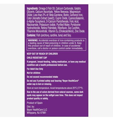 Mutlivitamínico Prenatal One a Day. 120 caps blandas.