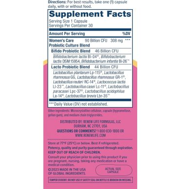 Probióticos  Ultimate Flora para Mujer 90 billones. 2 opc