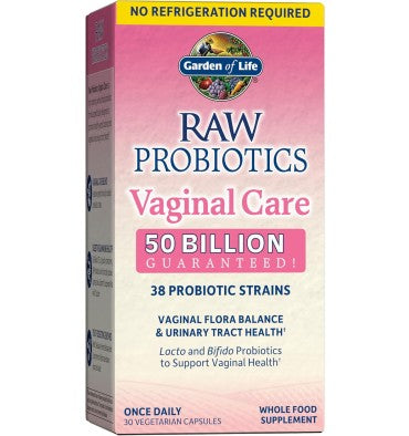 Probióticos Raw Cuidado Vaginal y Urinario, 50 billones. 30 vcaps