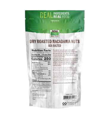 Nueces de Macadamia Tostadas secas y Sal Marina. 255 gr.