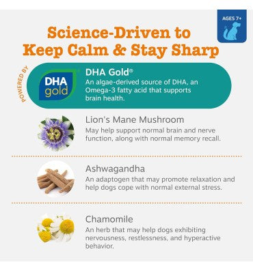 Senior Advanced Calming & Cognition, soporte Sistema Nervioso y Cerebro. 90 chews