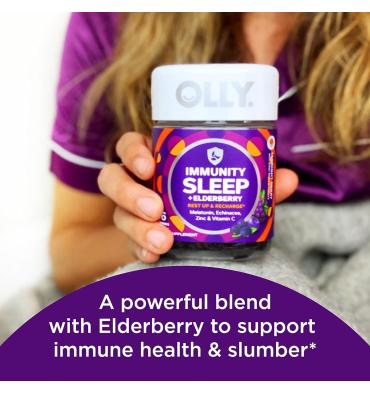 Immunity Sleep, Melatonina (3 gr)  Elderberry y Echinacea. 36 gomitas