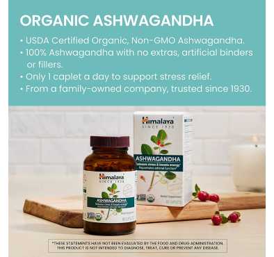 Himalaya, Ashwagandha Orgánico. 30, 60 y 90 tabletas
