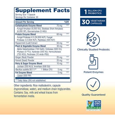 Probióticos y Enzimas Digestivas Duo. 30 vcaps