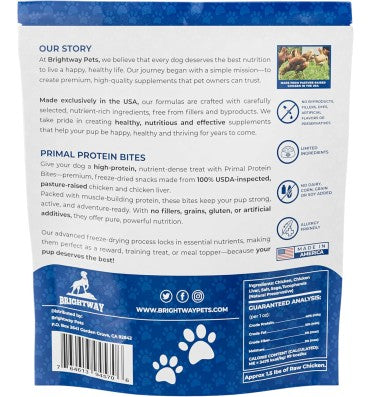 Snacks de Proteína de Pollo, Freeze Dried para Perros. 6 oz.