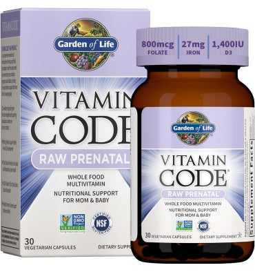 Multivitamínico Prenatal Raw para el Bebé y Mamá. 30, 90 y 180 tabs