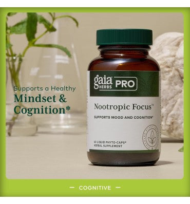 Nootropic Focus Brain Health Support Supplement. 40 Vcaps