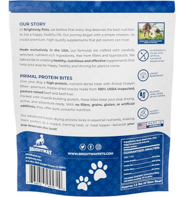 Snacks de Proteína de Carne, Freeze Dried para Perros. 6 oz.