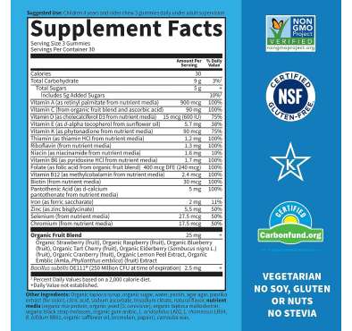 Multivitamínico para Hombre y Zinc Berries. 90 gomitas