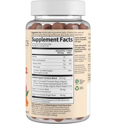 Cúrcuma y Gengibre, Soporte Inflamatorio. 120 Gomitas