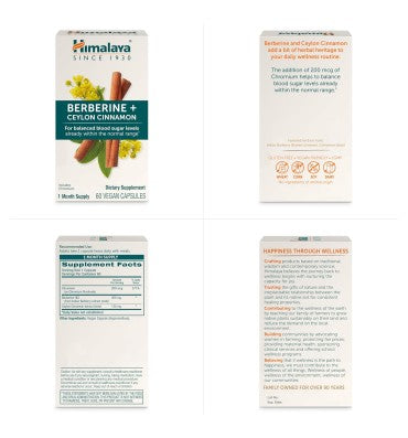 Berberine with Ceylon Cinnamon. 60 Vcaps