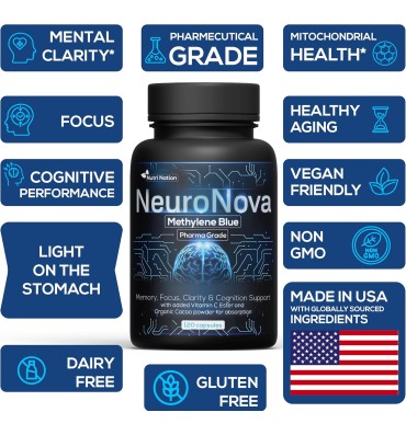 Azul de Metileno Grado farmacéutico. 120 caps.